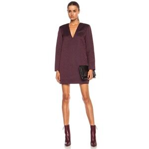 NWT $995 COA Alexander Wang Womens 4 Paisley Silk Blend Tunic Dress Burgundy